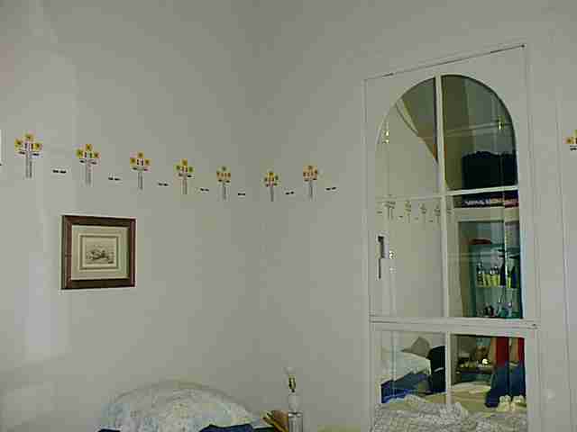We have cool mirrors on the wall!