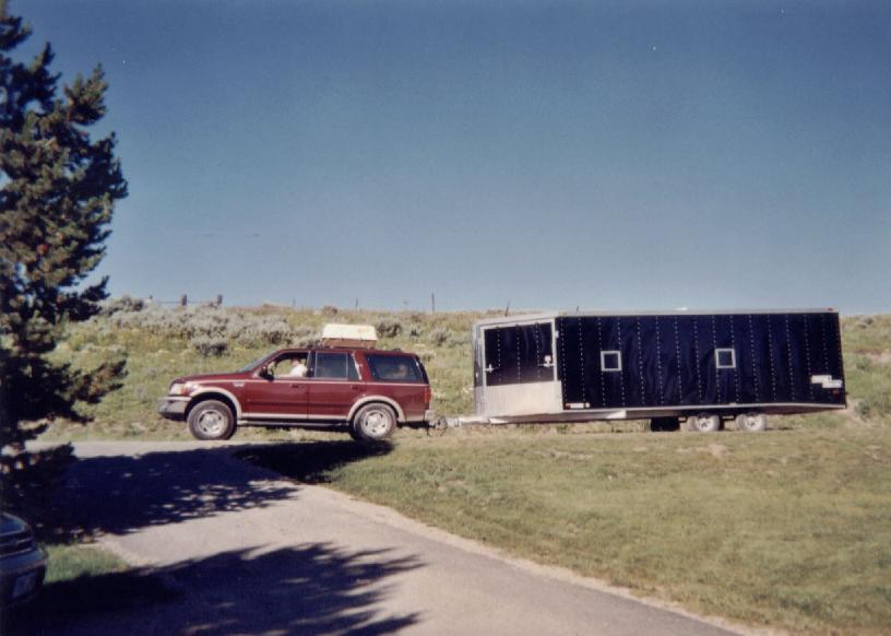 The trailer was hard to steer so I drove all the way.