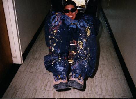 "Price Check in Aisle 4 please:&nbsp; A bag of Tostitos, 3lbs of Mangos, one paint covered Korean boy in goggles..." 