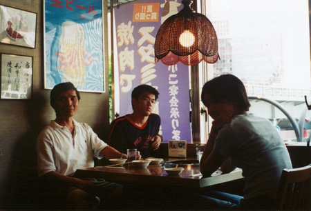 3/4 of our family at some Korean Beef House in Tokyo.&nbsp; 