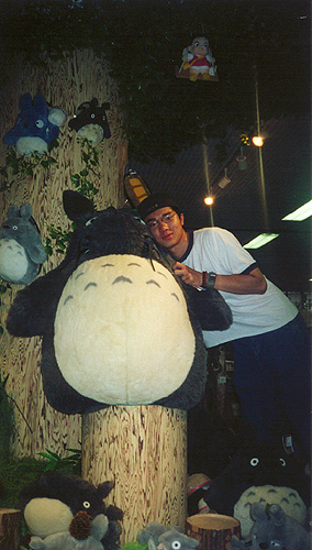 This is me getting tight with my imaginary best friend Totoro.&nbsp; Uh if you don't know it's just a cool animated movie.