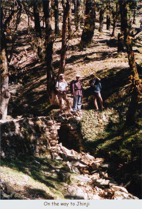 On the way to Jhinji