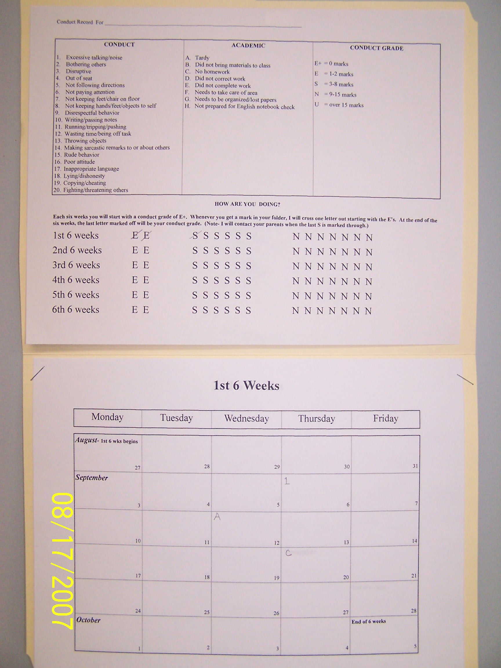 behavior folder example