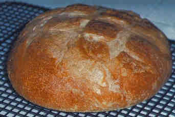 fresh out of the oven sourdough bread