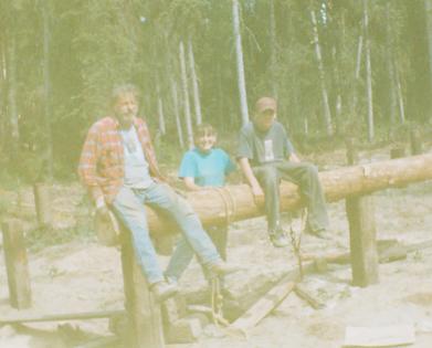 Set foundation logs for walls