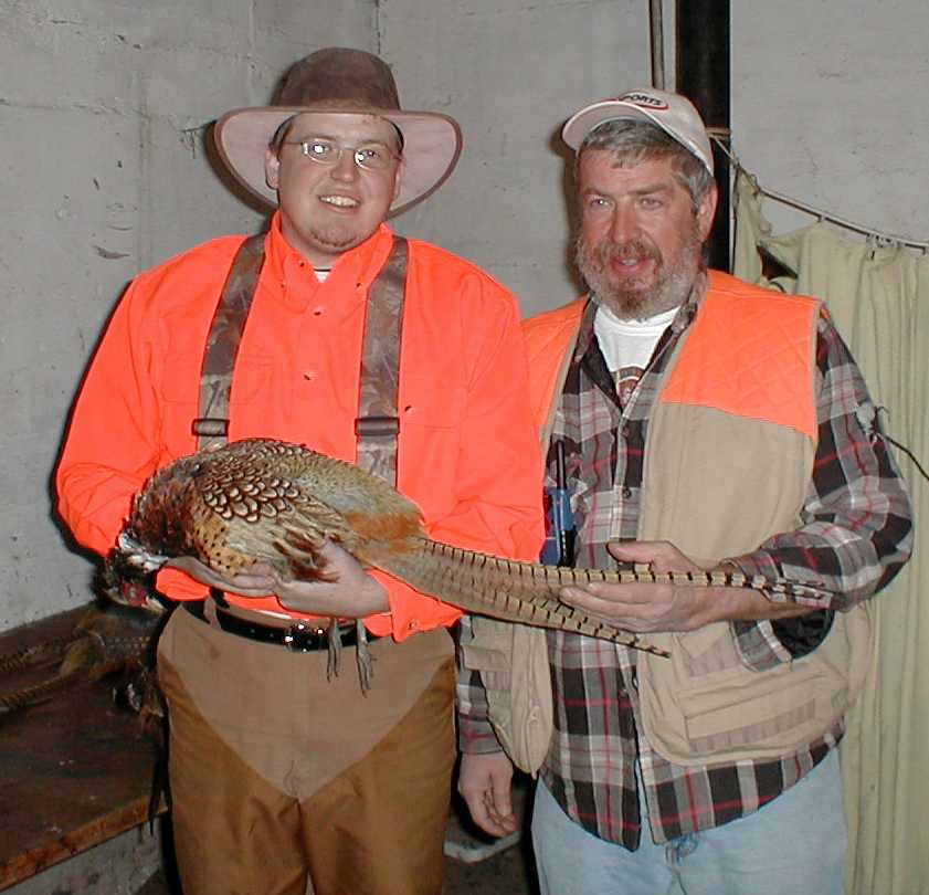 As you could probably guess from who is holding onto the bird Matt is the one that nailed this rooster!