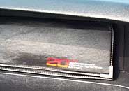 20th Anniversary logo on map pocket