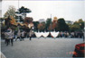 Thumbnail - We happen to come across this small-scale procession,
                                 with people acting as cranes