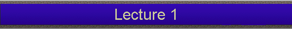 Lecture 1