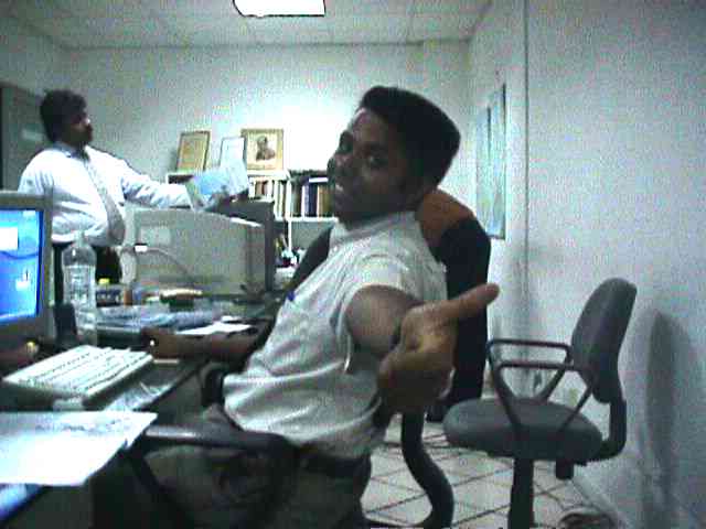 In the office