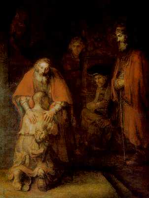 A Volta do Filho Pr�digo - Rembrandt - Museu do Hermitage - S�o Petesburgo (R�ssia)
