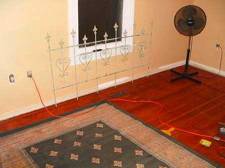 rug and headboard
