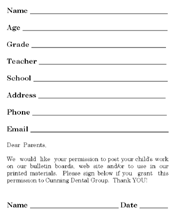 Fill in the information, color the front cover & mail it to us!  We'll put your picture on the web!