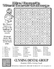 Mrs. Beaver's Word Search Puzzle Challenge