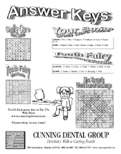 Answer Keys to Word Search and Crossword Puzzles