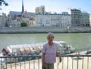Mary in front of Seine River