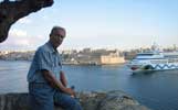 View of cruise ship fram Valletta Harbor