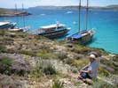 View of Gozo Island from Malta Island