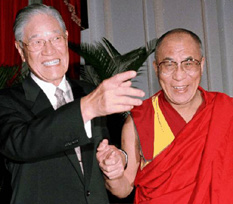 Lee and Dalai Hold Hands