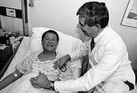 Wei checked by Doctor