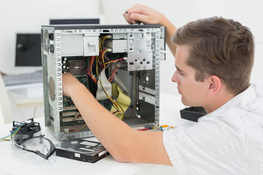 This is a picture of a repair in progress
