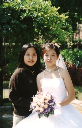 Two sisters... so close, yet so opposite.... I'm talking about their personalities. Nothing else.