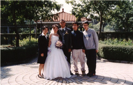 The only few schoolmates that came to my wedding
