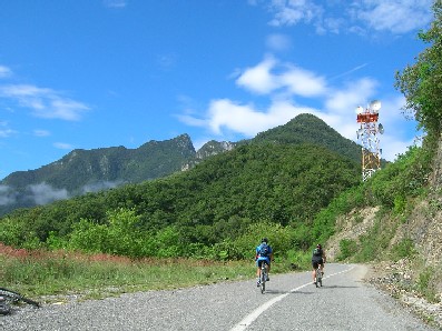 Llegando a la torre de microondas