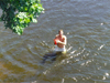 mike in the charles river