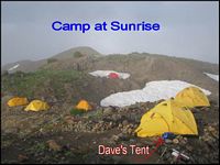 We camped near the glacier