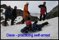 Tip:&nbsp; Keep the ice-axe away from your face!