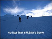 We were in shadows until the rising sun cleared Mt.Baker