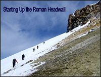 Left crater and started up headwall