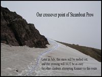 Route over the Steamboat Prow - looks easy - but it's NOT