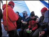 Mmm Good!&nbsp; Hot dinner before alpine start tonight...
