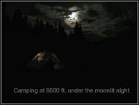 An inspiring, moonlit night in the mountains!