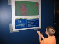 Cole seeing how our body gives off heat via infrared display.