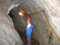 Cole deep within the Lebanon Mine, about 800 ft or so.