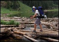 It's trickier to cross in early Spring with snowmelt...
