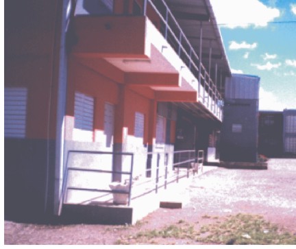 This is a side view of one of the newest wings to the school.&nbsp; On the upstairs, is housed a computer laboratory.&nbsp; Directly below, the adm. office.