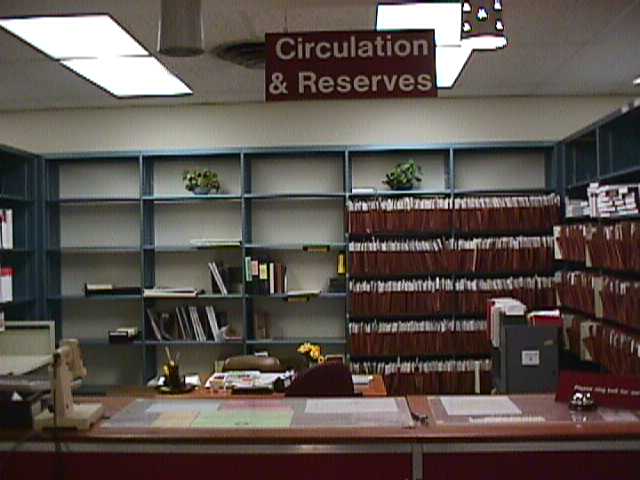 M & E Library Circulation Desk 