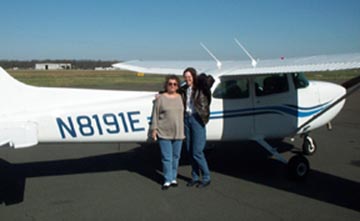 Rita & me going flying
