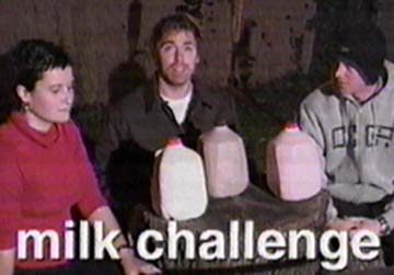 Dave drinking Chocolate Milk