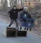 Jess in the cart