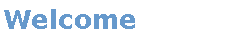 Welcome!