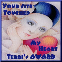 Terri Tyson's Your Site Touched My Heart Award