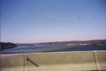 The view over a bridge on the way to MD from PA.&nbsp; Over Candace's shoulder.&nbsp; We almost died.&nbsp; But the picture's worth it, right?&nbsp; Naw. 
