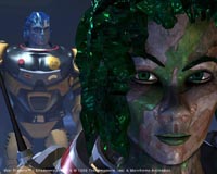 Jade and Graveheart in battle
