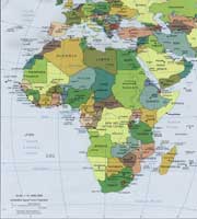 MAP OF AFRICA.  CAN YOU LOCATE UGANDA?