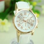 Description: Geneva Women Double Scales Quartz Watch with Leather Band